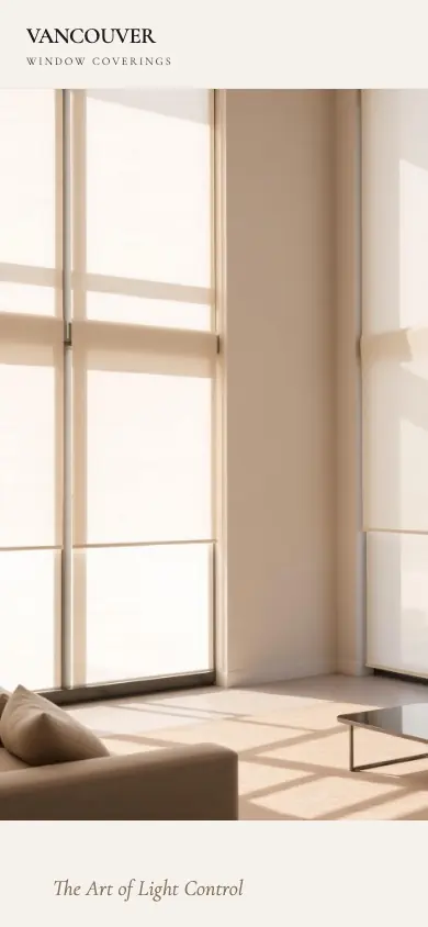 Master Window Coverings website on mobile